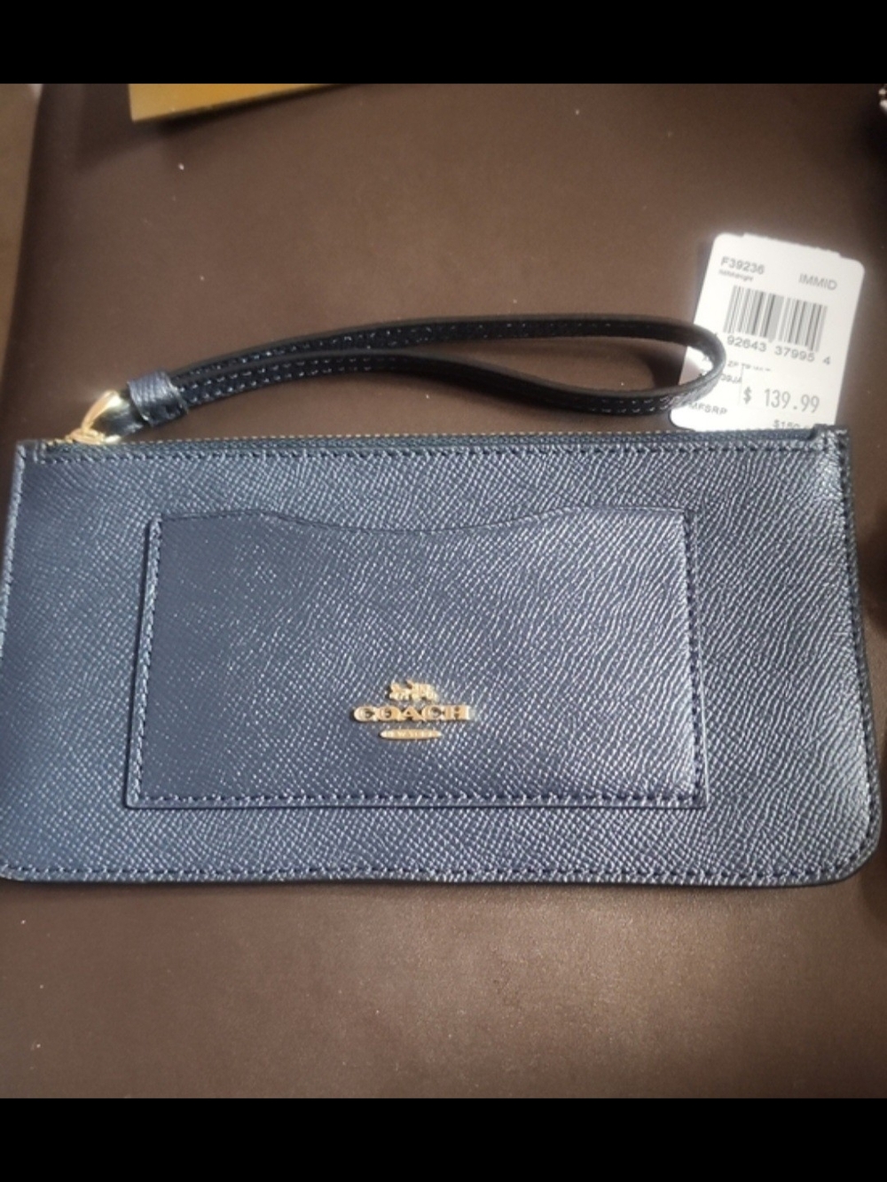 COACH Crossgrain Leather Zip Wallet